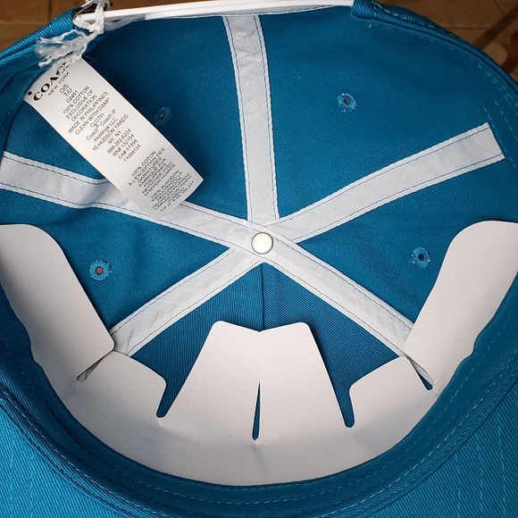 COACH FLAT BRIM HAT:NWT  SIGNATURE TWIST (C2451) TEAL - Picture 13 of 15